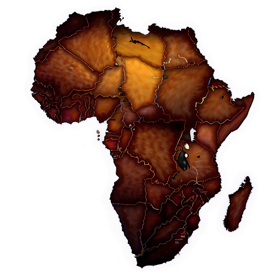 Realistic Africa Outline Png 85 PNG Image