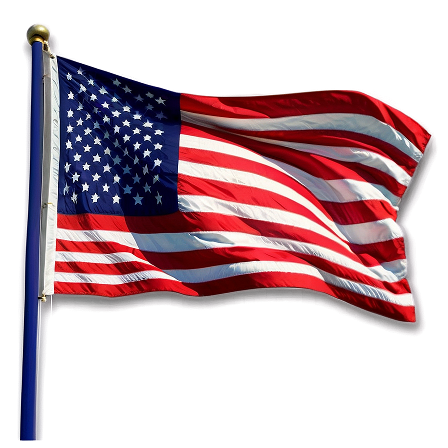 Realistic American Flag Waving Png 04302024 PNG Image