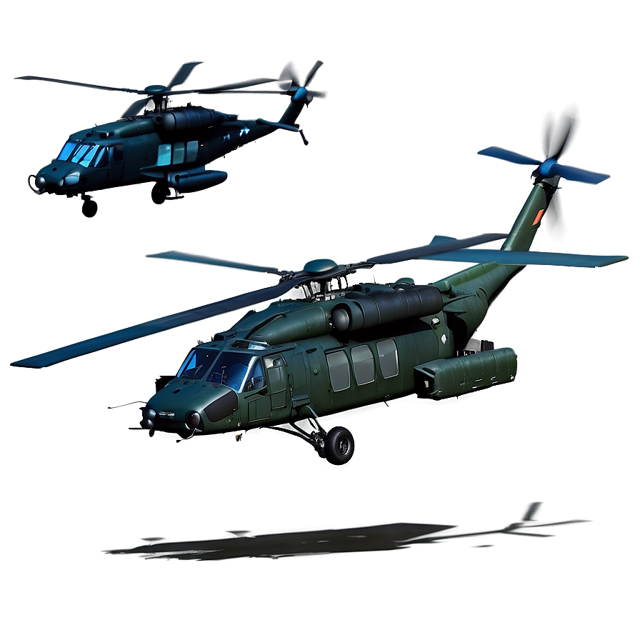 Realistic Black Hawk Helicopter Png 5 PNG Image