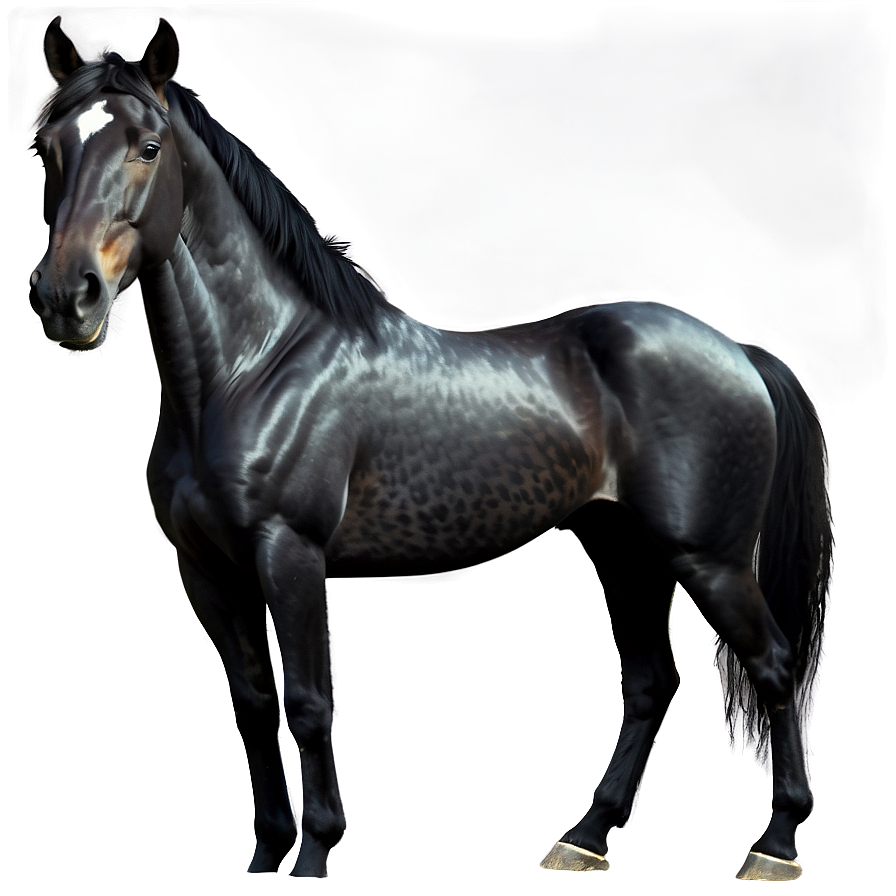 Realistic Black Horse Drawing Png 06262024 PNG Image