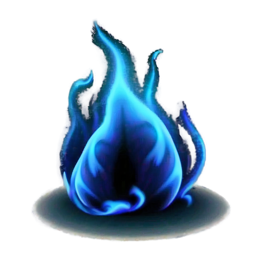 Realistic Blue Fire Effect Png Kvm29 PNG Image