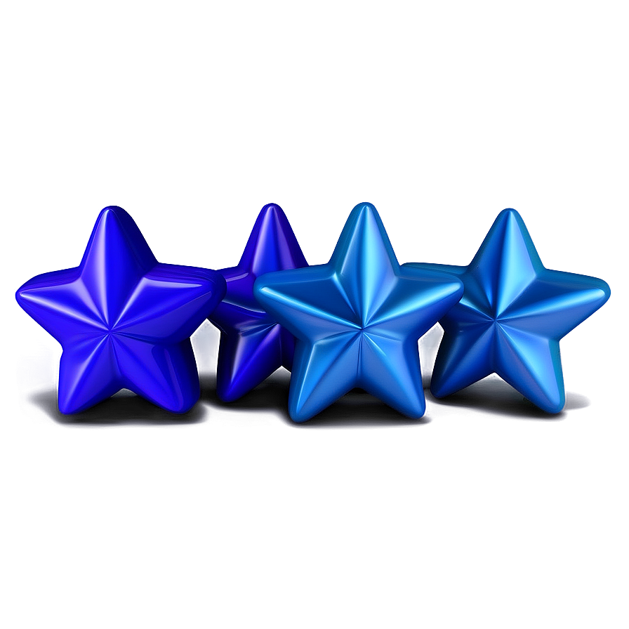 Realistic Blue Stars Png 06252024 PNG Image