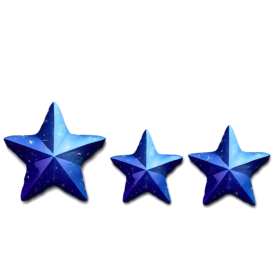 Realistic Blue Stars Png Qee PNG Image