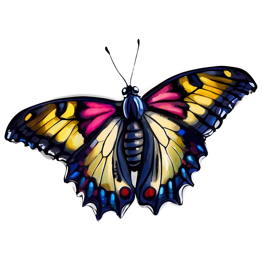 Realistic Butterfly Graphic Png Grn PNG Image