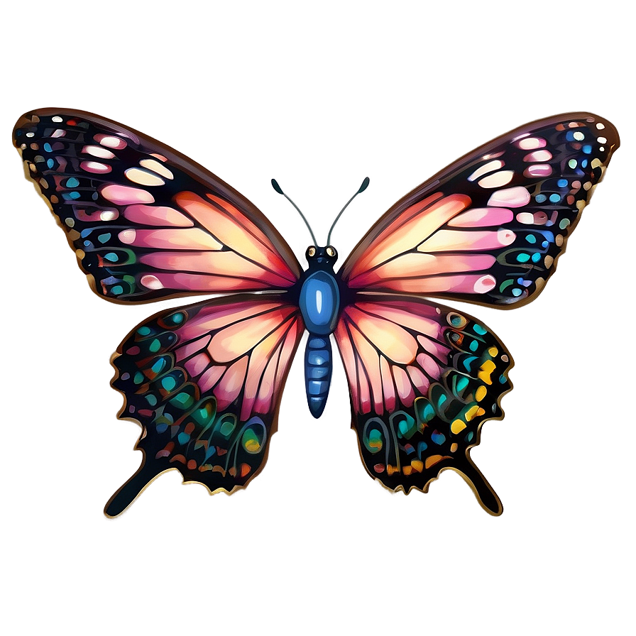 Realistic Butterfly Outline Png Gha PNG Image