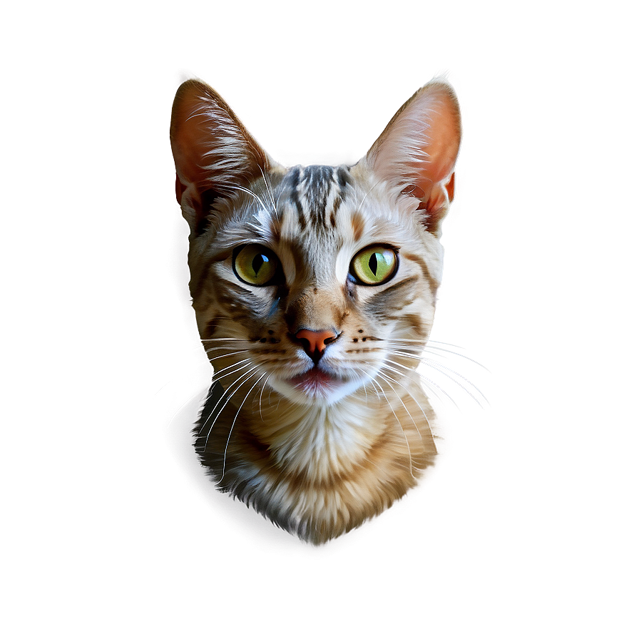 Realistic Cat Portrait Png D PNG Image