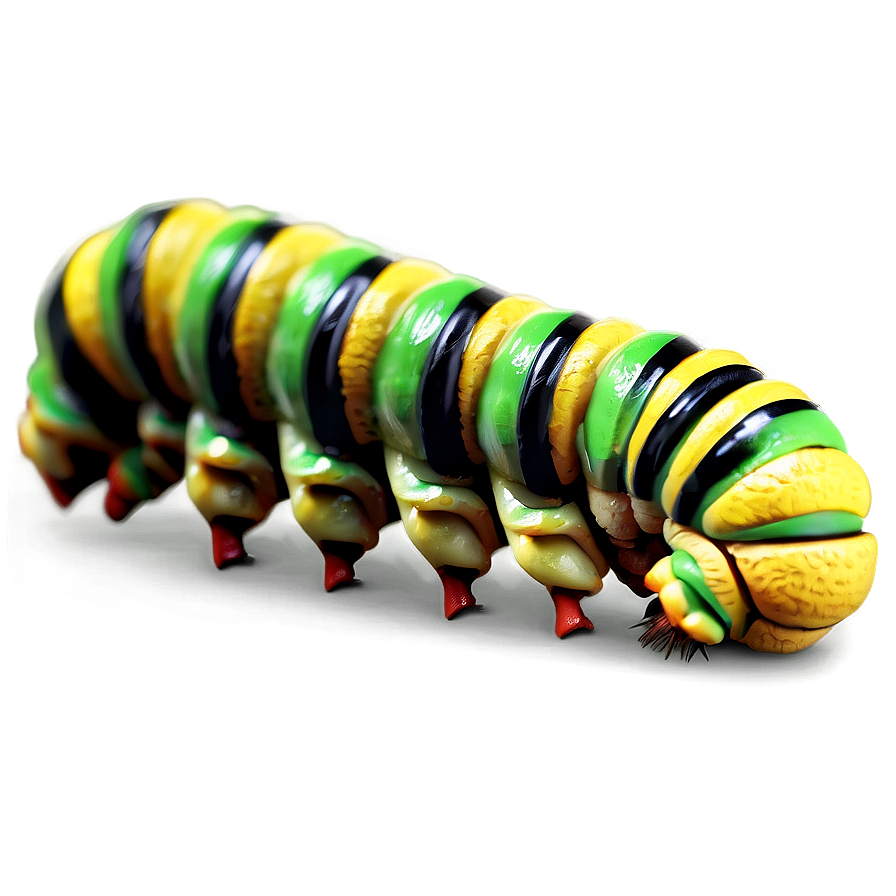 Realistic Caterpillar Design Png Ewb PNG Image