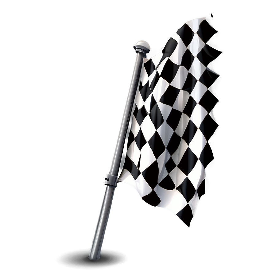 Realistic Checkered Flag Design Png Qfh PNG Image