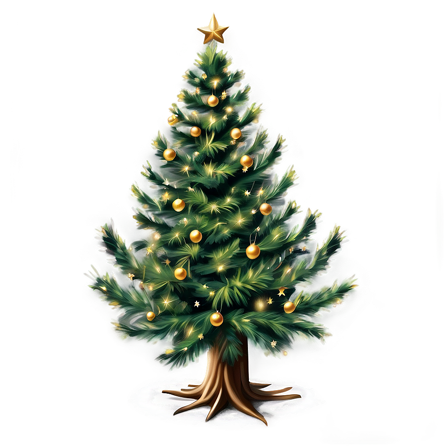 Realistic Christmas Tree Sketch Png Xih PNG Image