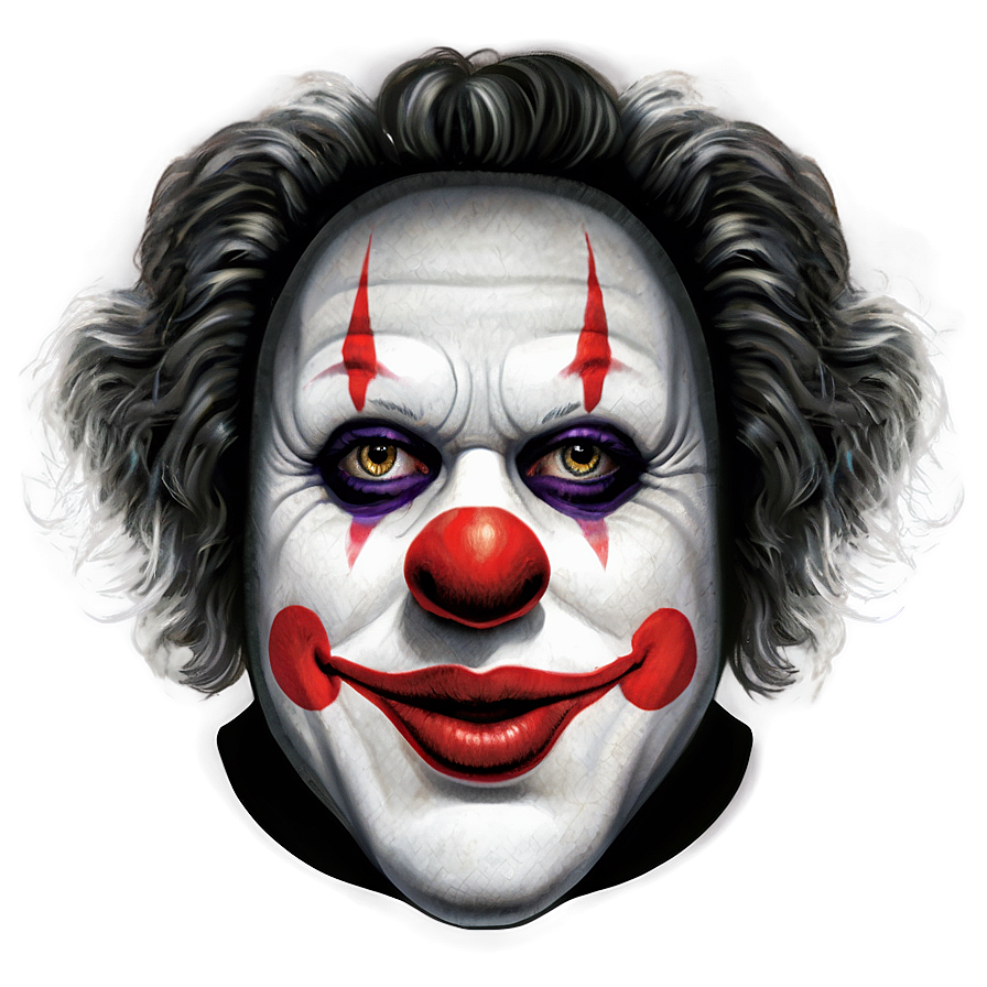 Realistic Clown Face Drawing Png Tgc6 PNG Image