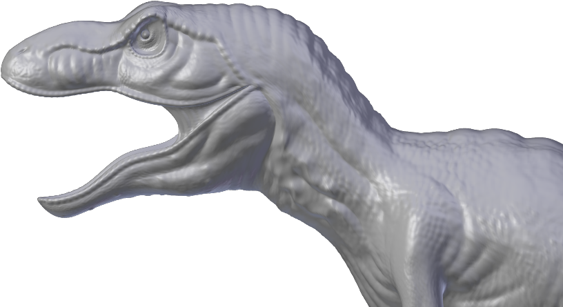 Realistic Crocodile Model Headand Neck PNG Image