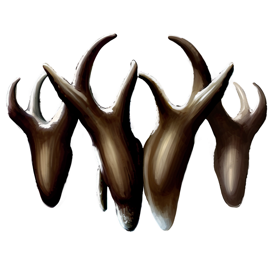 Realistic Deer Antler Drawing Png Ffs PNG Image