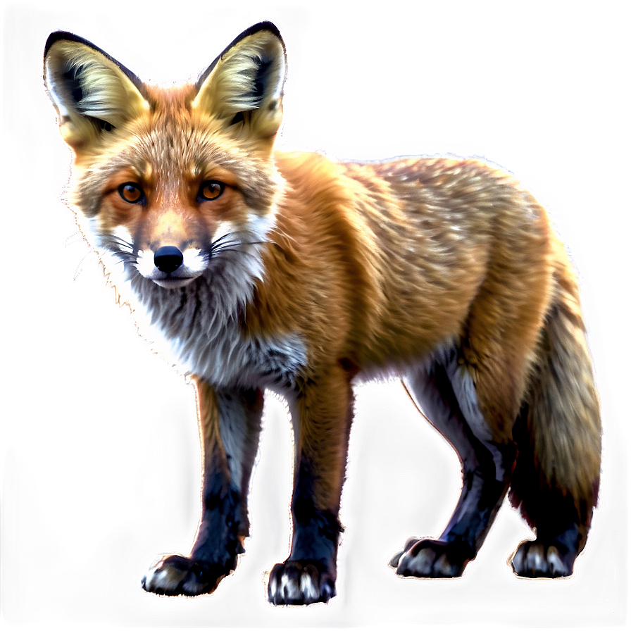 Realistic Fox Sketch Png Rsu PNG Image