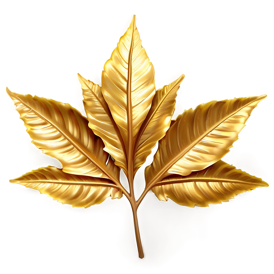 Realistic Gold Leaves Png 06262024 PNG Image