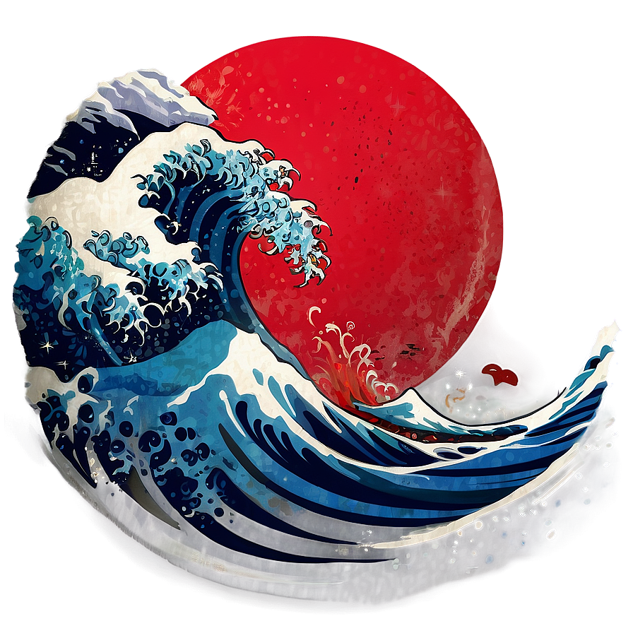 Realistic Japanese Wave Png 20 PNG Image