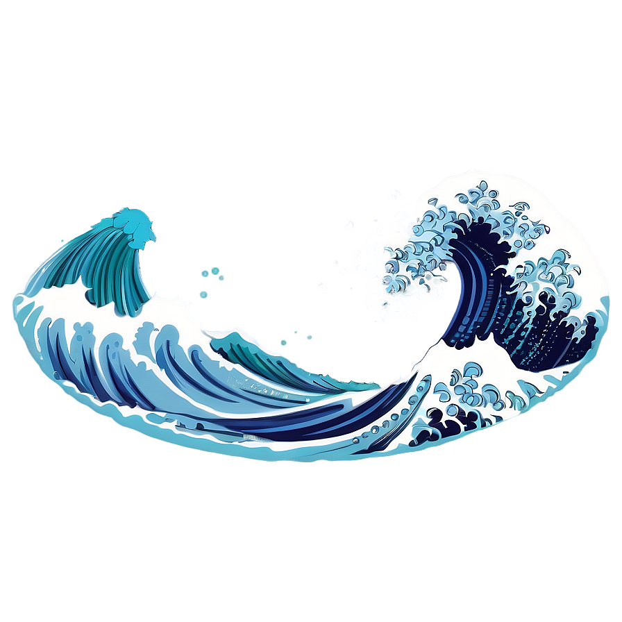 Realistic Japanese Wave Png 9 PNG Image