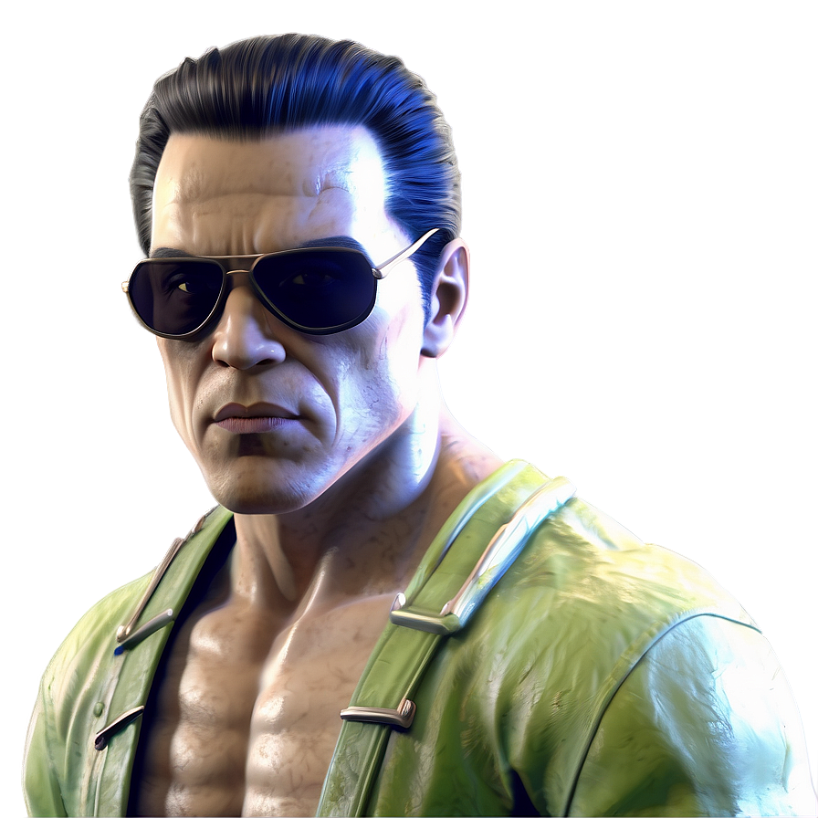 Realistic Johnny Cage Illustration Png 06292024 PNG Image