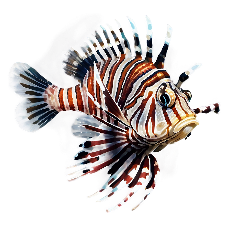 Realistic Lionfish Drawing Png 06292024 PNG Image