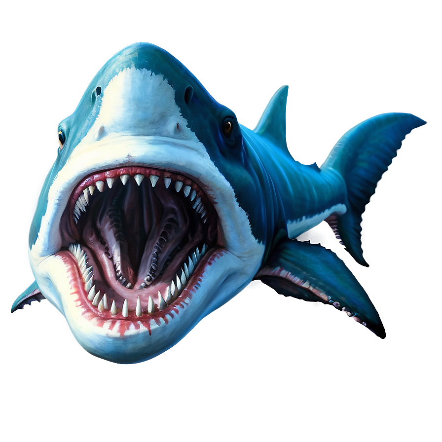 Realistic Megalodon Drawing Png Ive58 PNG Image