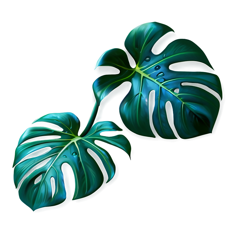 Realistic Monstera Illustration Png 25 PNG Image