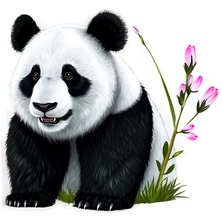 Realistic Panda Drawing Png 05062024 PNG Image