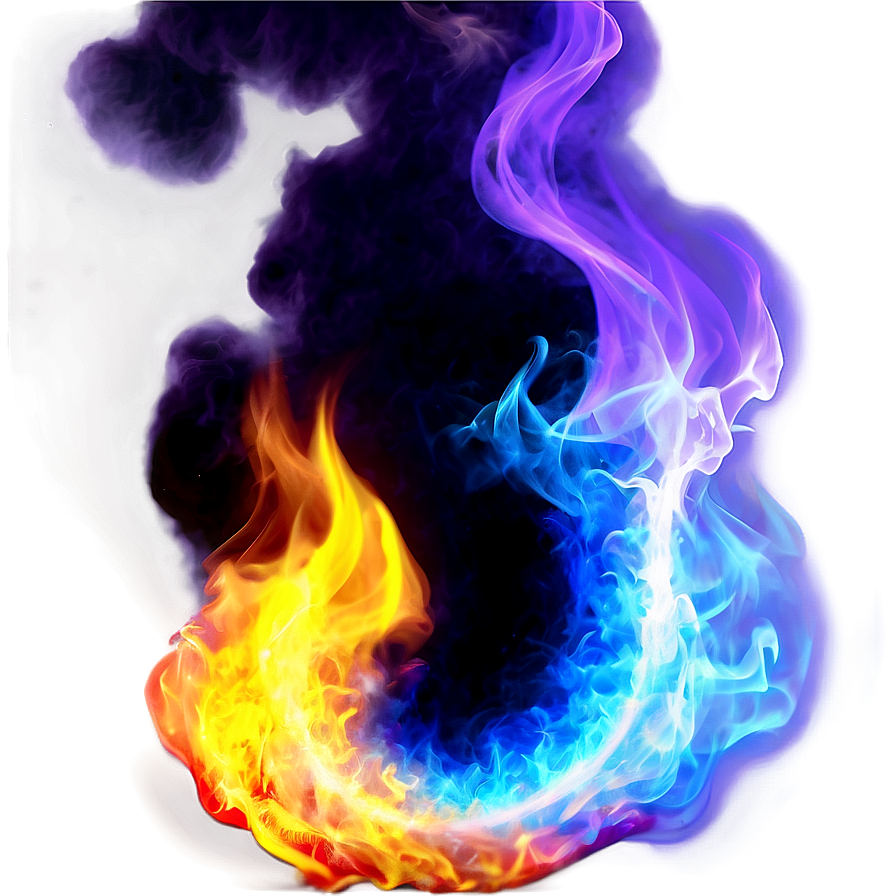 Realistic Purple Fire Png Knv PNG Image