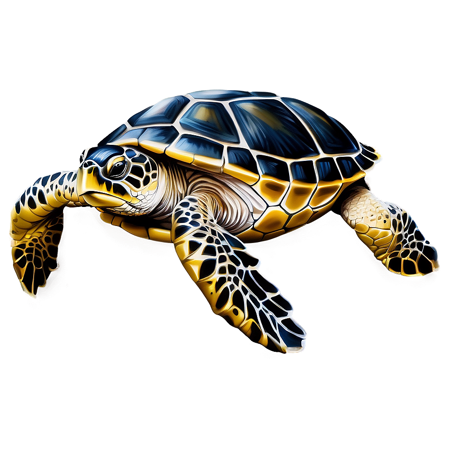 Realistic Sea Turtle Drawing Png 05242024 PNG Image