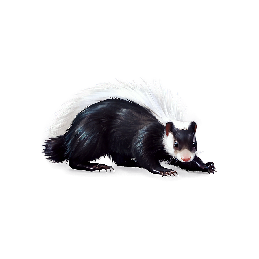 Realistic Skunk Illustration Png Gxf PNG Image