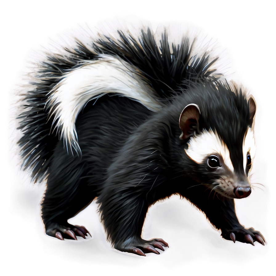 Realistic Skunk Illustration Png Tpf50 PNG Image