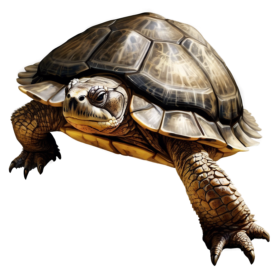 Realistic Snapping Turtle Illustration Png Ljs PNG Image