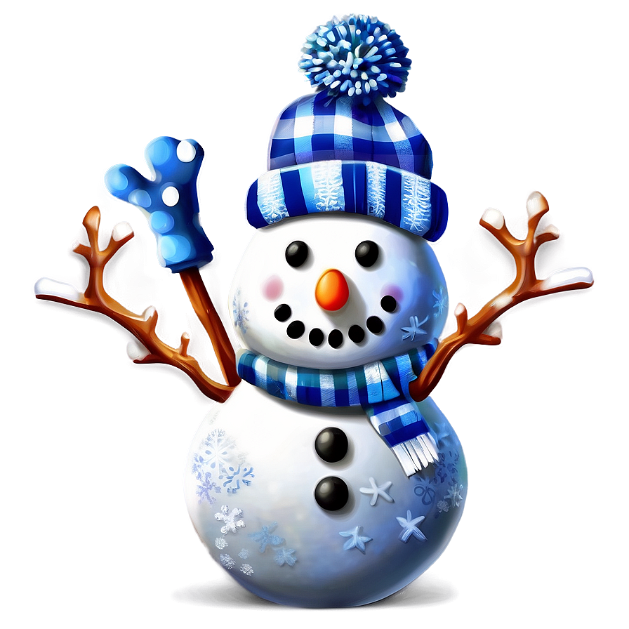 Realistic Snowman Design Png Yos PNG Image