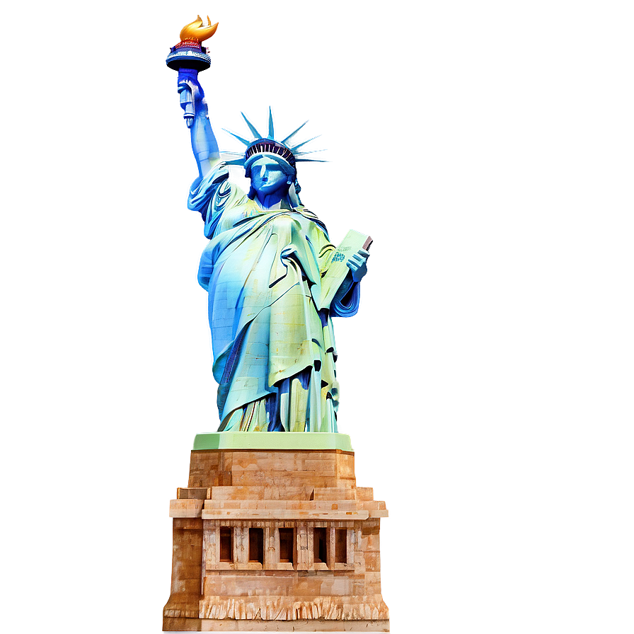 Realistic Statue Of Liberty Rendering Png Aec14 PNG Image