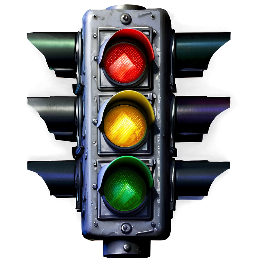 Realistic Traffic Light Closeup Png Lgy PNG Image