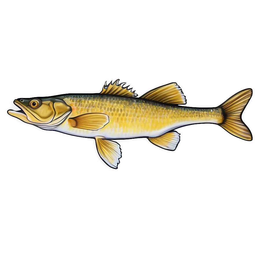 Realistic Walleye Drawing Png 97 PNG Image