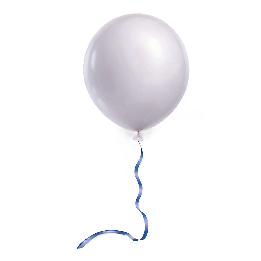 Realistic White Balloon Png 37 PNG Image