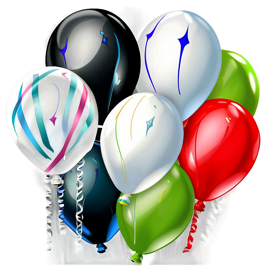 Realistic White Balloons Png Cdn42 PNG Image