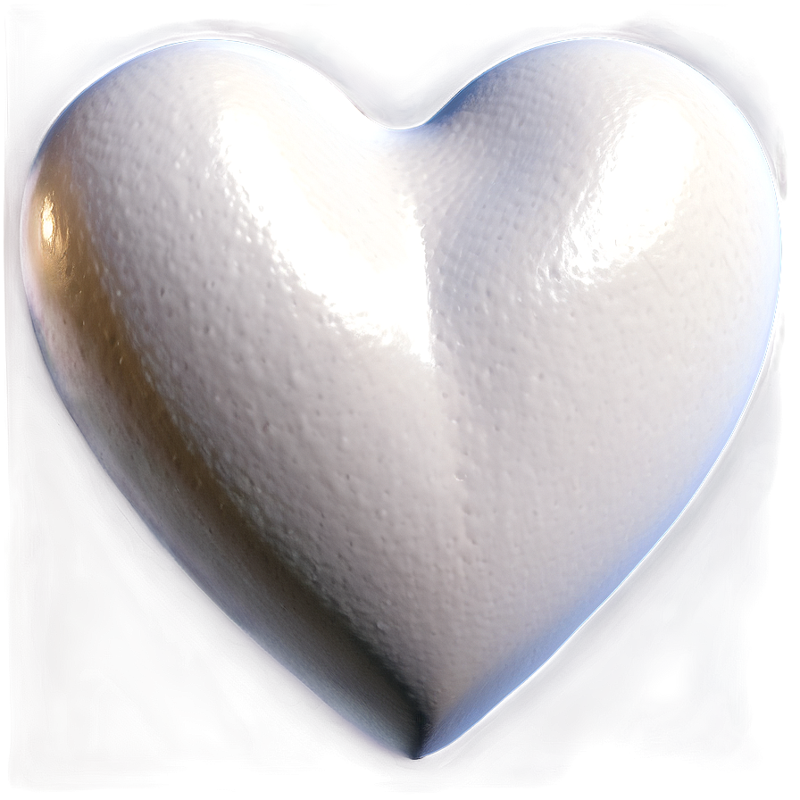 Realistic White Hearts Png 33 PNG Image