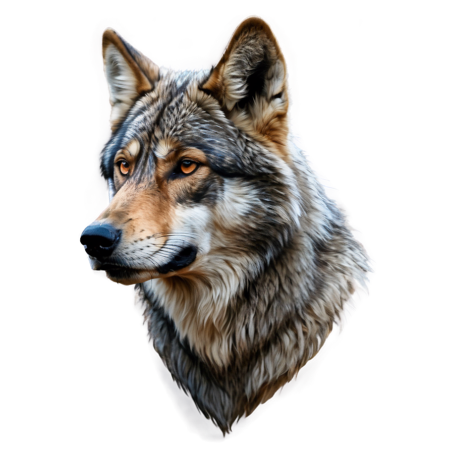 Realistic Wolf Head Drawing Png Ybd PNG Image