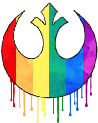 Rebel Alliance Rainbow Drip Logo PNG Image