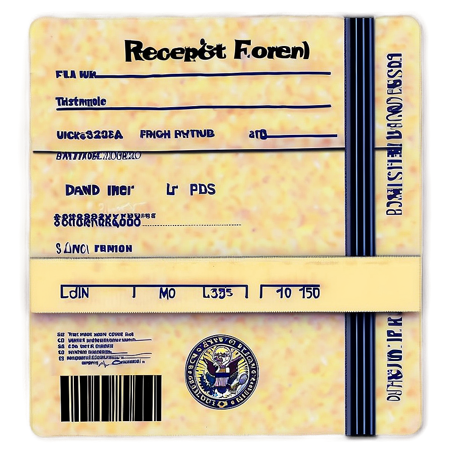 Receipt Form Png Gfl48 PNG Image