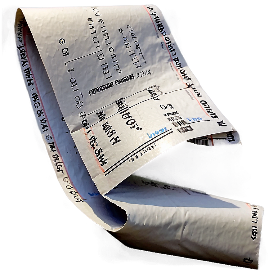 Receipt Paper Png Pph PNG Image