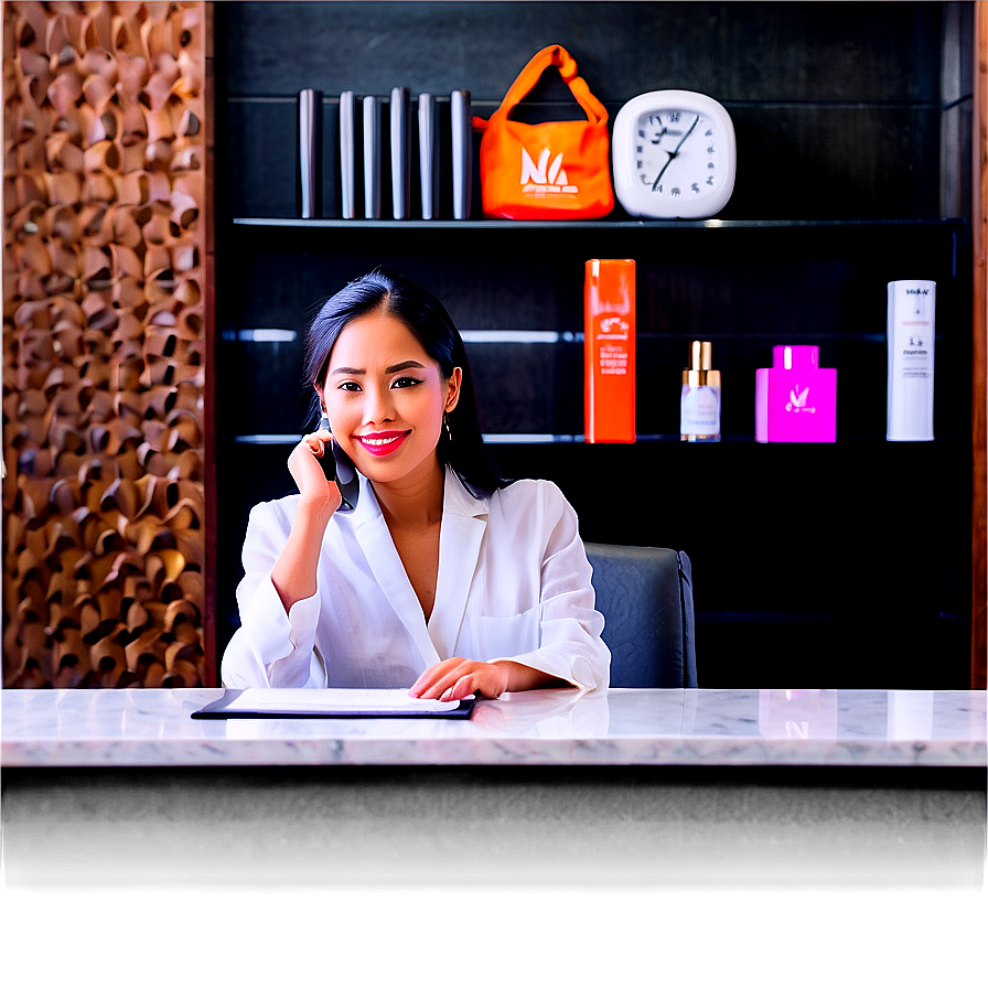 Receptionist At Salon Png Ujw PNG Image