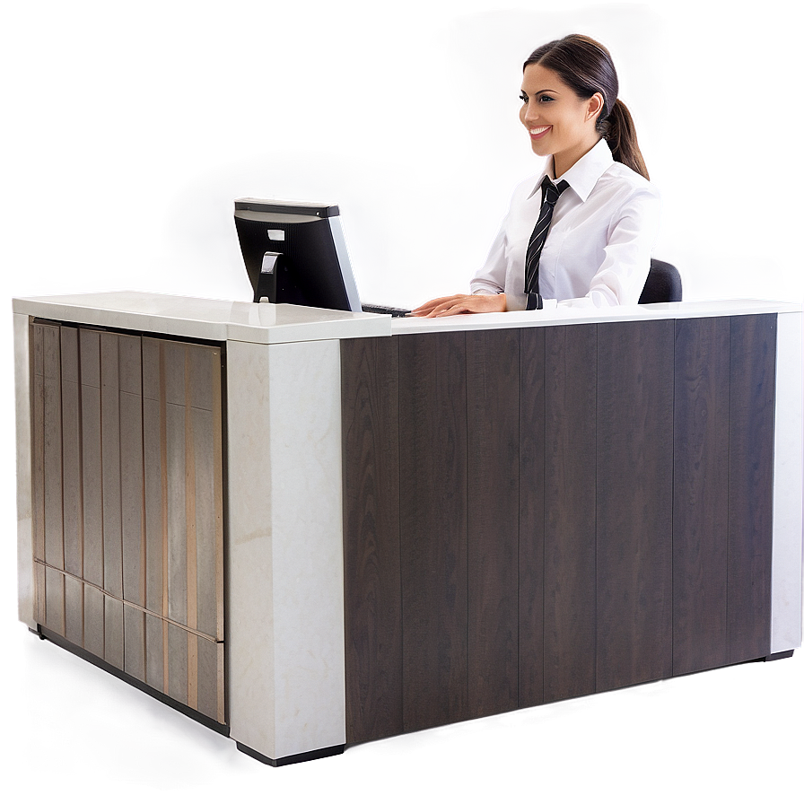 Receptionist With Computer Png Ltb29 PNG Image