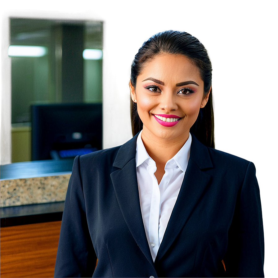 Receptionist With Guests Png 06272024 PNG Image