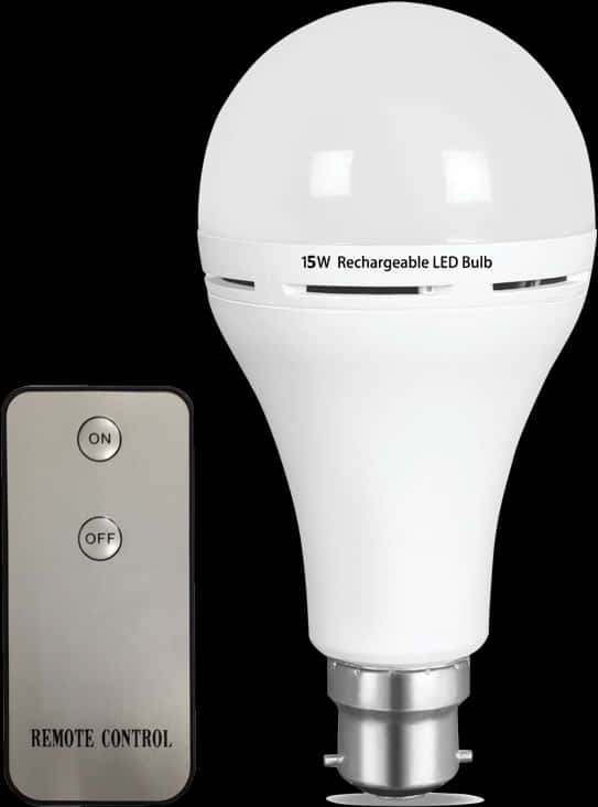 Rechargeable L E D Bulbwith Remote Control PNG Image