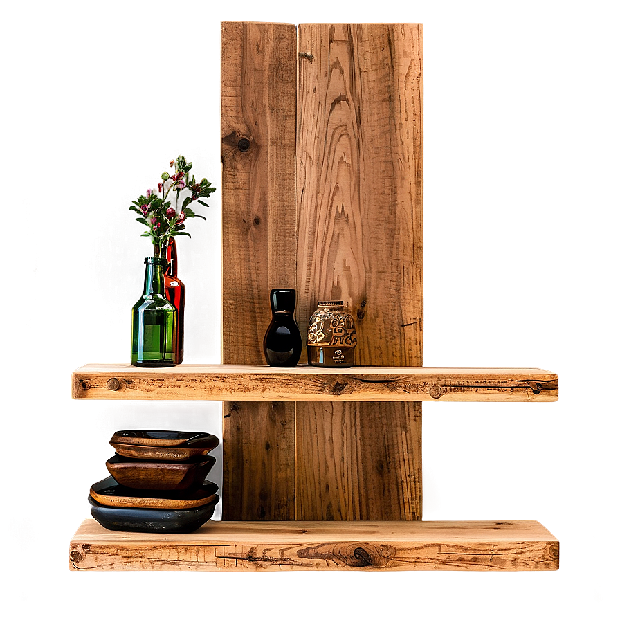 Reclaimed Wood Floating Shelves Png 06132024 PNG Image