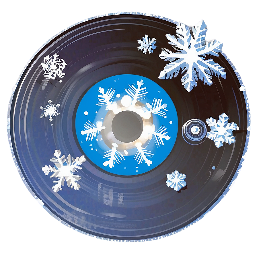 Record With Snowflakes Png Wty PNG Image