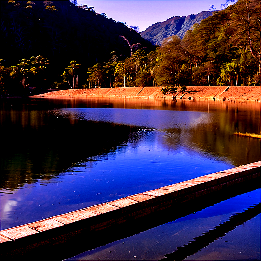 Recreational Lake Created By Dam Png Bvr82 PNG Image