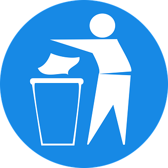 Recycling Symbol Blue Background PNG Image