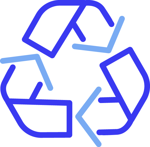 Recycling Symbol Blue PNG Image